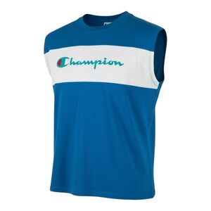 Champion Blue & White Sleeveless T-Shirt | Size XXL​